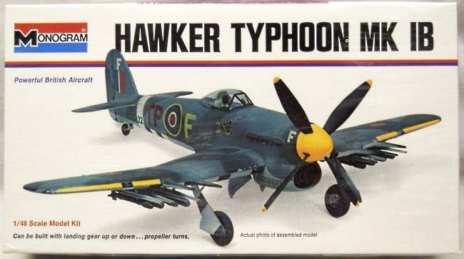 Monogram 1/48 Hawker Mk 1B Typhoon White Box Issue, 6841 plastic model kit